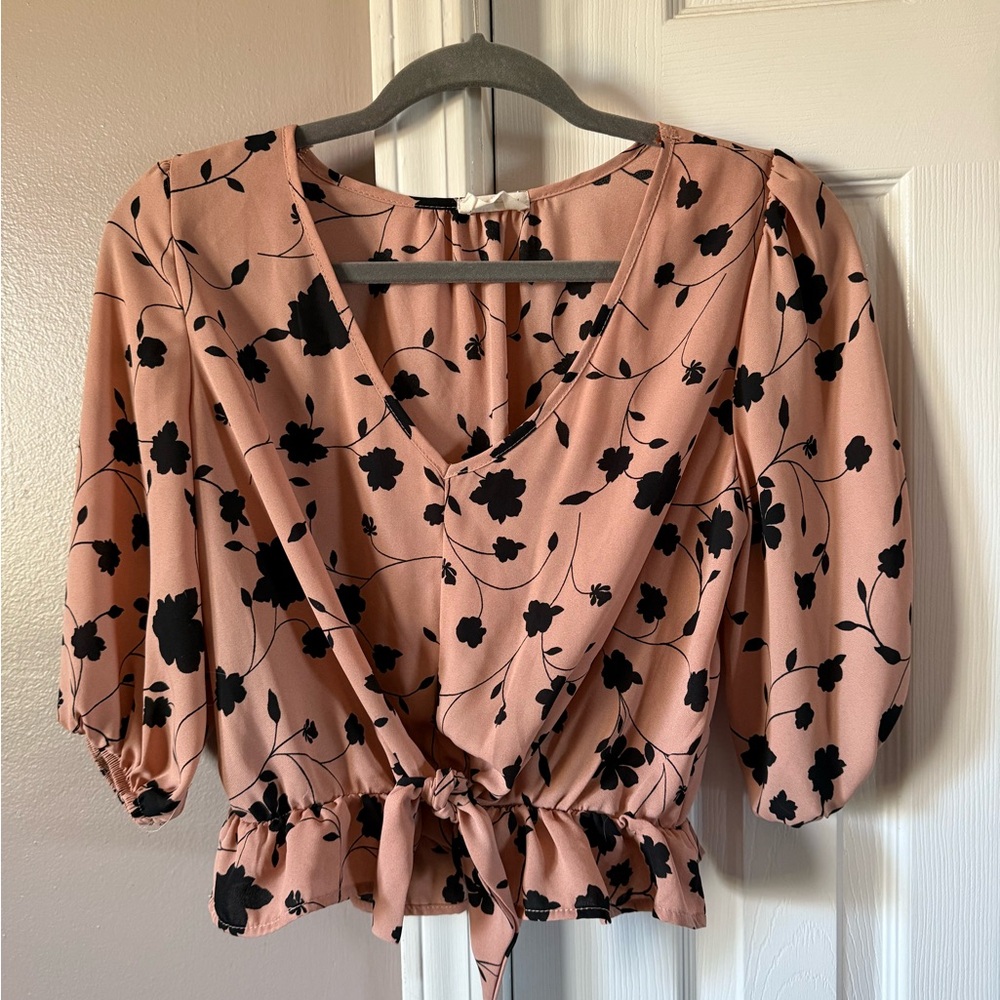 Sienna Sky Pink Flutter Sleeve Blouse